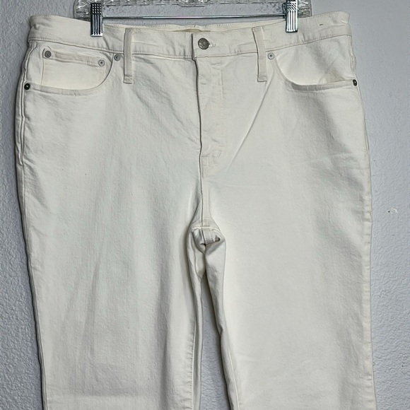 Madewell Flea Market Flare Jeans Size 33 High Rise Wide Leg Cream Festival Boho - Picture 3 of 16